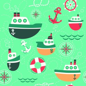 Papier Peint Navires De Conte De Fées Colorés – Image 1