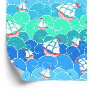 Papier Peint Voiliers Sur Les Vagues – Image 2