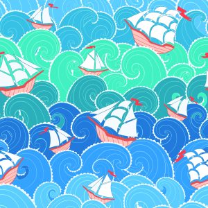Papier Peint Voiliers Sur Les Vagues – Image 1