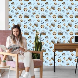 Papier Peint Voiliers Ancres Et Gouvernails – Image 7