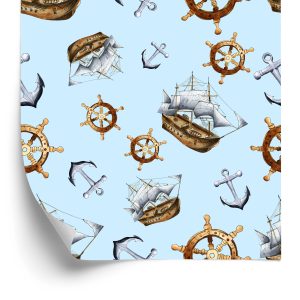 Papier Peint Voiliers Ancres Et Gouvernails – Image 2