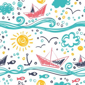 Papier Peint Voiliers Tirés Sur Les Vagues – Image 1