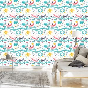 Papier Peint Voiliers Tirés Sur Les Vagues – Image 3
