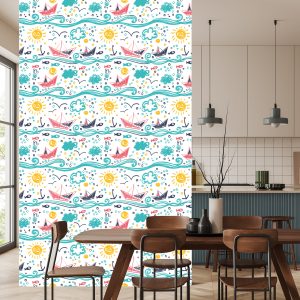 Papier Peint Voiliers Tirés Sur Les Vagues – Image 4