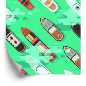 Papier Peint Vue Aérienne Des Navires Colorés – Image 2