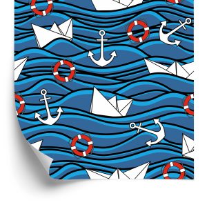 Papier Peint Bateaux En Papier Dans La Mer – Image 2