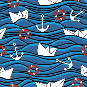 Papier Peint Bateaux En Papier Dans La Mer – Image 1