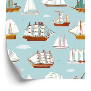 Papier Peint Voiliers De Différentes Époques – Image 2
