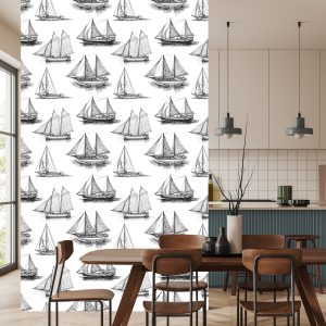 Papier Peint Voiliers Noirs Et Blancs – Image 4