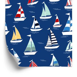 Papier Peint Voiliers Colorés Dans La Mer – Image 2