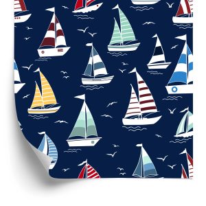 Papier Peint Bateaux Colorés Dans La Mer – Image 2