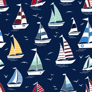 Papier Peint Bateaux Colorés Dans La Mer – Image 1