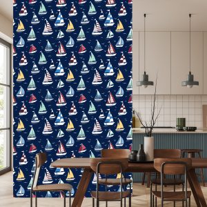 Papier Peint Bateaux Colorés Dans La Mer – Image 4