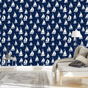 Papier Peint Silhouettes De Voiliers – Image 3