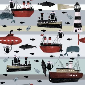 Papier Peint Animaux De Conte De Fées Sur Les Navires – Image 1