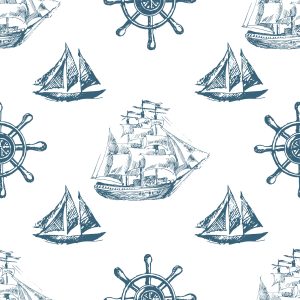 Papier Peint Voiliers De Style Vintage – Image 1