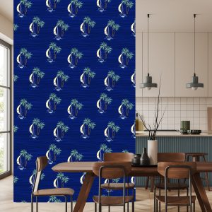 Papier Peint Voiliers Avec Palmes – Image 4