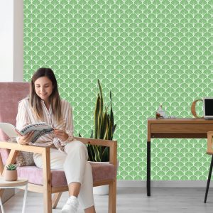 Papier Peint Rétro - Feuilles Décoratives Géométriques – Image 7