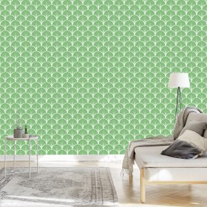 Papier Peint Rétro - Feuilles Décoratives Géométriques – Image 3