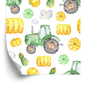 Papier Peint Tracteurs Avec Légumes – Image 2