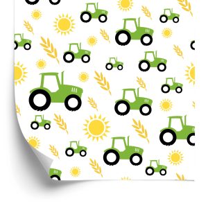 Papier Peint Tracteurs Avec Grain Et Soleils – Image 2