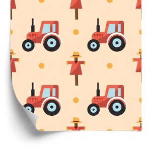 Papier Peint Tracteurs Avec Épouvantails – Image 2