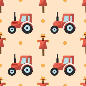 Papier Peint Tracteurs Avec Épouvantails – Image 1