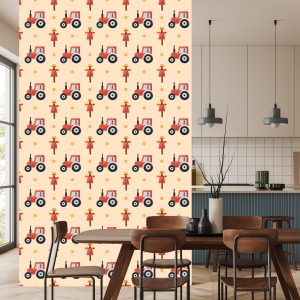 Papier Peint Tracteurs Avec Épouvantails – Image 4