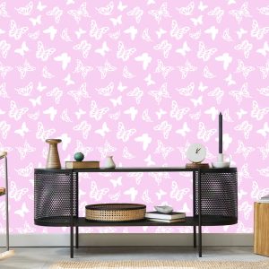 Papier Peint Pour Les Enfants - Papillons Blancs – Image 5