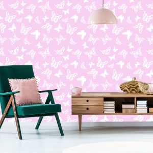 Papier Peint Pour Les Enfants - Papillons Blancs – Image 6