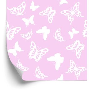 Papier Peint Pour Les Enfants - Papillons Blancs – Image 2