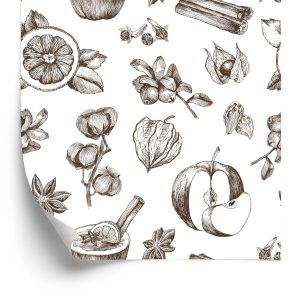 Papier Peint Fruits Et Épices D'hiver – Image 2