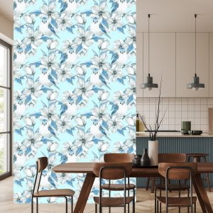Papier Peint Fleurs De Printemps Et Oiseaux Peints À L'aquarelle – Image 4