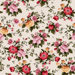 Papier Peint Roses Colorées Peintes À L'aquarelle – Image 1