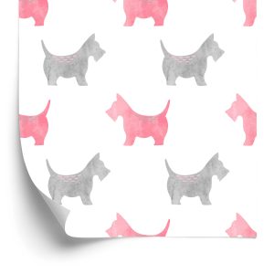 Papier Peint Silhouettes Aquarelles De Terriers Écossais – Image 2