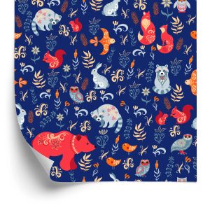 Papier Peint Pour Les Enfants - Animaux De La Forêt Mignons – Image 2