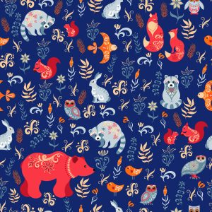 Papier Peint Pour Les Enfants - Animaux De La Forêt Mignons – Image 1