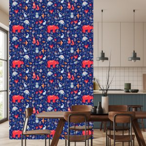 Papier Peint Pour Les Enfants - Animaux De La Forêt Mignons – Image 4
