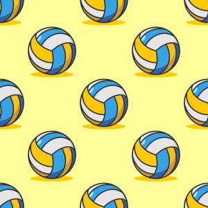 Papier Peint Ballons De Volley-Ball Vintage – Image 1