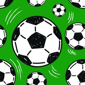 Papier Peint Ballons De Soccer Sur Fond Vert – Image 1