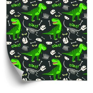 Papier Peint Pour Les Enfants - Dinosaures Verts – Image 2