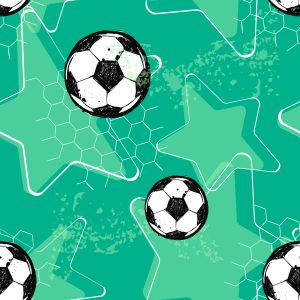 Papier Peint Ballons De Soccer Sur Fond D'étoiles – Image 1