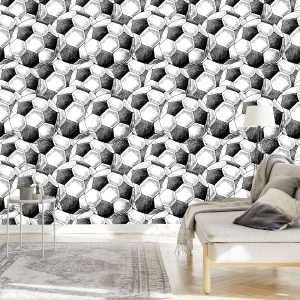 Papier Peint Ballons De Football Esquissés – Image 3