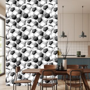 Papier Peint Ballons De Football Esquissés – Image 4