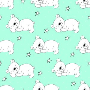 Papier Peint Pour Les Enfants - Ours Endormis – Image 1