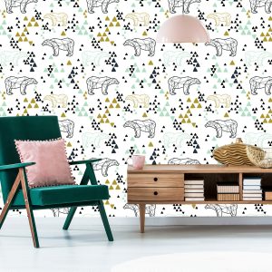 Papier Peint Pour Les Enfants - Ours Géométriques – Image 6
