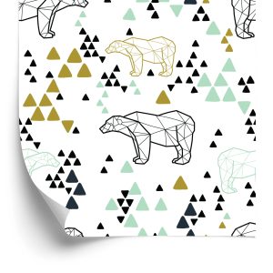 Papier Peint Pour Les Enfants - Ours Géométriques – Image 2