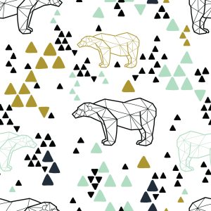 Papier Peint Pour Les Enfants - Ours Géométriques – Image 1