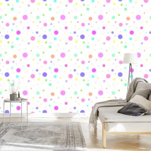 Papier Peint Pois Aux Couleurs Pastel – Image 3