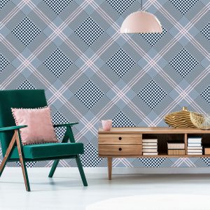 Papier Peint Motif À Carreaux Élégant – Image 6
